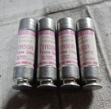 New Lot Of 4 Gould TR50R Fuses 50A 250V Dual Element Time Delay