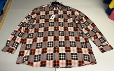NWT's Roundtree  Yorke Portuguese Flannel Multicolor Shirt XXL 2XL