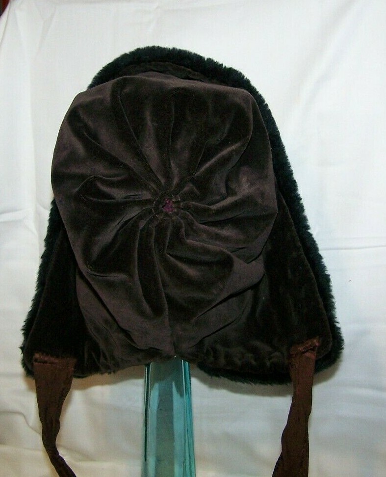 Vintage Himalayan Vision Bonnet Style Hat Brown Velveteen  display picture 1