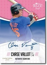 CHASE VALLOT 2014 Rize Rookie Autograph PINK AUTO RC LE/200
