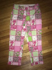 Lilly Pulitzer cotton blend straight leg cropped pants size 2