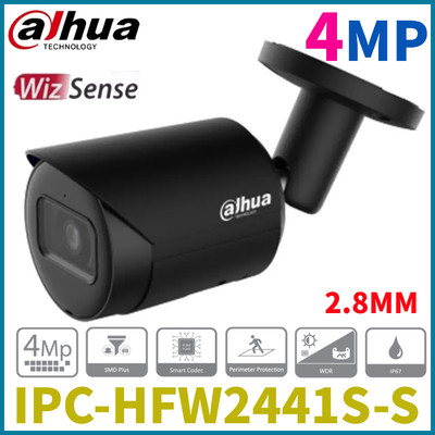 Dahua 4MP WizSense Bullet IPC-HFW2441S-S IR IP Camera PoE SMD Plus Built in MIC