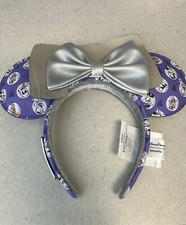 NEW Disney Parks Loungefly 100 Platinum Minnie Headband Ears Mickey And Friends