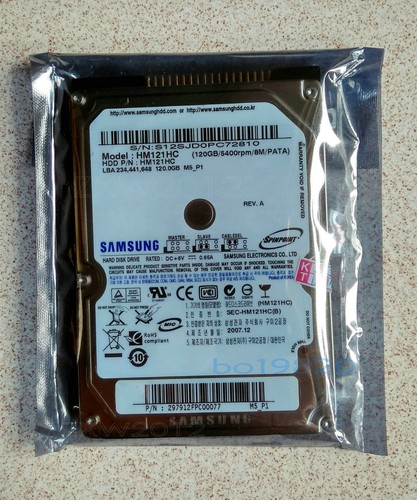 Samsung HM120HC 120GB 5400rpm IDE, ATA, PATA Laptop 2.5" Hard Drive - 第 1/2 張圖片