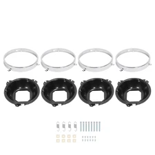 For Chevy Chevelle 64-70 & Impala 58-72 truck Headlight Ring&Headlamp Bucket Set