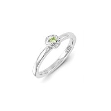 Sterling Silver Stackable Expressions Peridot Ring