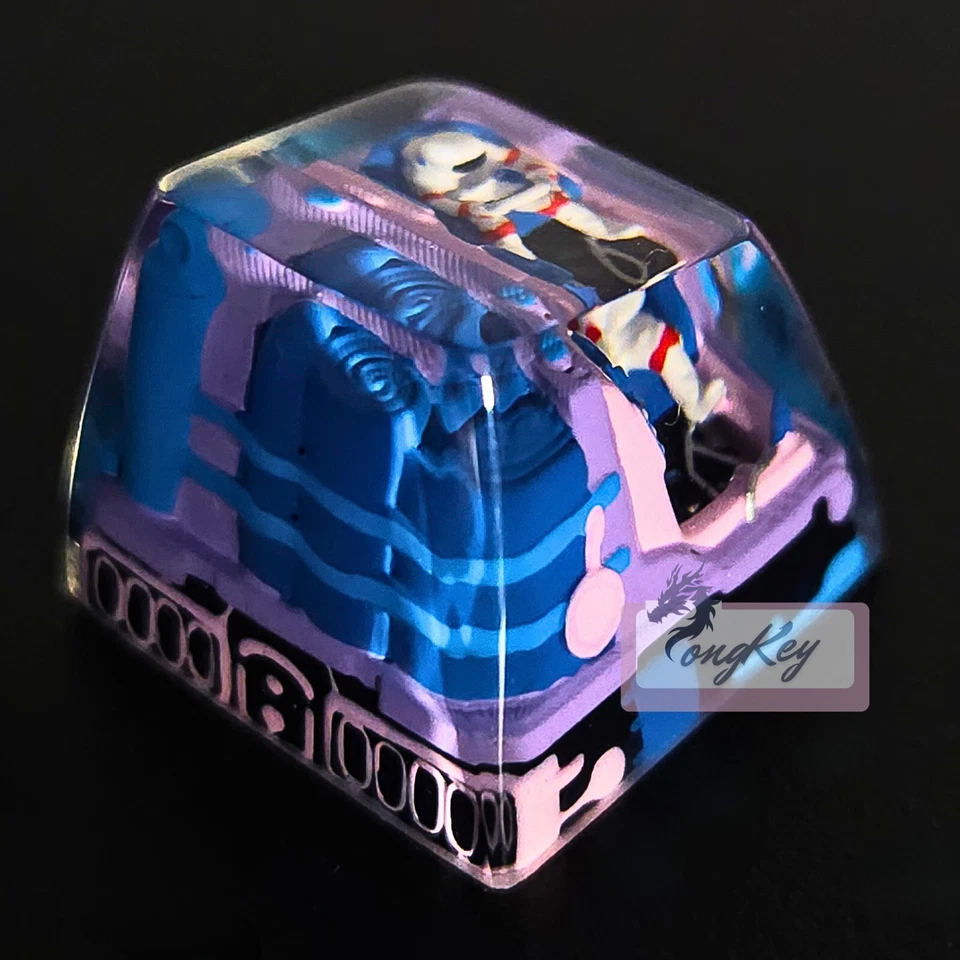 Blush Astronaut - Handpainted Artisan Resin Keycap for Mechanical Keyboard - Image 2 of 3