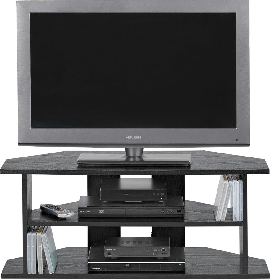Corner TV Unit Black eBay