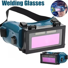 Auto Darkening Welding Safety Goggles Mask Helmet UV IR Reflection Solar Powered