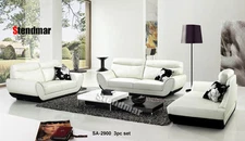 3PC NEW MODERN EURO DESIGN LEATHER SOFA SET SA2900  (Custom Made Options)