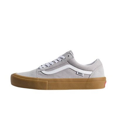 VANS SKATE OLD SKOOL CREPE SHOES LIGHT GRAY/GUM