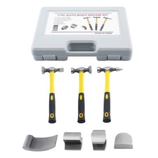 7 Piece Auto Repair Tool Set Body Hammer Dolly Kit Car Panel Steel Handle 7 Piece Auto Repair Tool Set Body Hammer Dolly Kit Car Panel Steel Handle