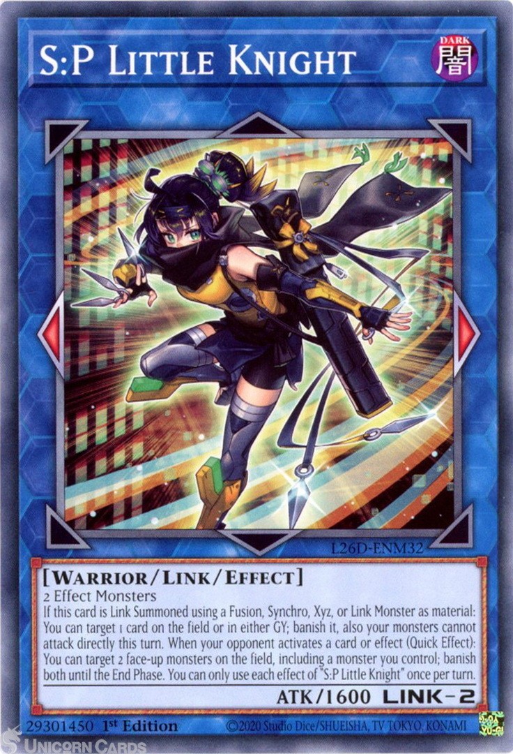 L26D-ENM32 S:P Little Knight : Common 1st Edition Mint YuGiOh Card