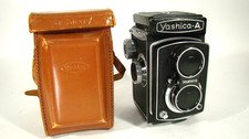Yashica-A Twin Lens Reflex Medium Format Film Camera w/80mm f3.5 Lens-Nice