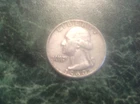 1960-D Washington Quarter (red/gold)