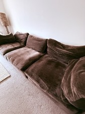 REDUCED - Barker and Stonehouse Artenis  Fabric 5 Seater Corner Sofa In Earth