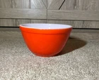 Vintage Pyrex Pre 1949 Orange Primary Color Small Mixing Bowl, TM Reg, Amazing!