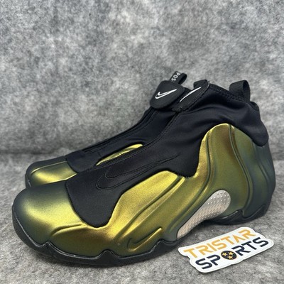 Nike Air Flightposite Shoes Mens Sz 9 Metallic Gold FV5582-700