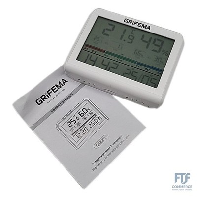 GRIFEMA GA2901 Digitales Thermo-Hygrometer, Thermometer Hygrometer Innen, Digita