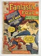 Marvel Comics Fantastic Four #22 1964 The Return Of The Mole Man Silver Age