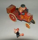 ORIGINAL 1941 LOUIS MARX CO. POPEYE FUNNY FIRE FIGHTERS WINDUP TOY AS IS