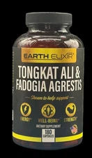 Earth Elixir Fadogia Agrestis & Tongkat Natural Supplement 180 Caps Exp 09/2026