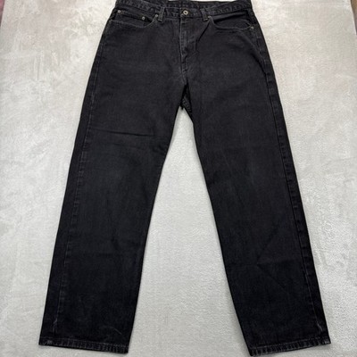 VTG Polo Jeans Ralph Lauren Jeans Men 38x32 Black Denim RL Easy Fit Straight Leg