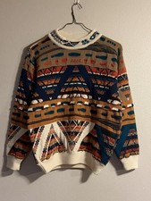 Vintage 90s Coogi Aztec Crewneck Sweater Size Small 100 New Wool Australia