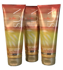 IN THE SUN BODY CREAM W/ HYALURONIC ACID BATH BODY WORKS 8 OZ 3 PACK LOT NEW