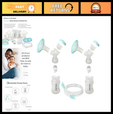 Double Breast Shield Kit Replacement Set - 24mm, Includes Shields, Valves, Tubes