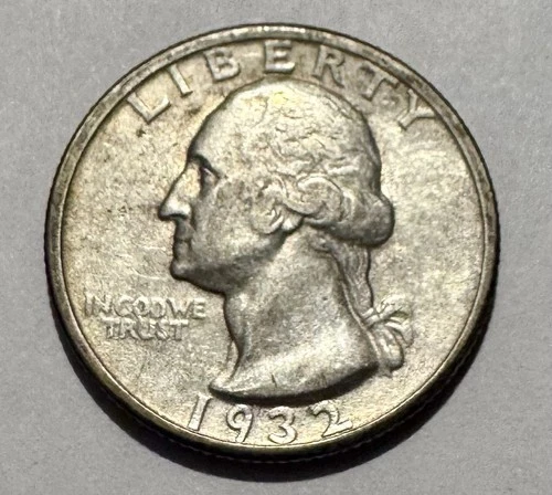 1932-D Washington Silver Quarter, Denver Mint-Key Date, Nice Original AU Coin