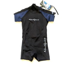 New NEOSPORT 2mm Shorty Back Blue Zip Wetsuit Kids 6 Swim, Dive, Watersports