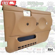 Passenger Right 97-06 Jeep Tj Wrangler Full Door Interior Panel Saddle Tan Passenger Right 97-06 Jeep Tj Wrangler Full Door Interior Panel Saddle Tan
