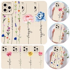 Flower Printed Gel Phone Cover For iPhone 17 15 16 14 Pro Max 13 Customized Case