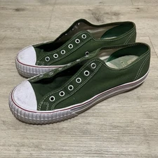 PF Flyers Center Lo Canvas Athletic Sneakers Mens Size 9 Womens 10.5 Green White