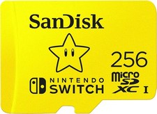Sandisk MicroSDXC UHS-I Memory Card Yellow 256 GB Licensed for Nintendo Switch