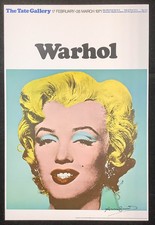 Andy Warhol 1971 Tate Gallery Marilyn Monroe Poster 20x30 Hand Signed