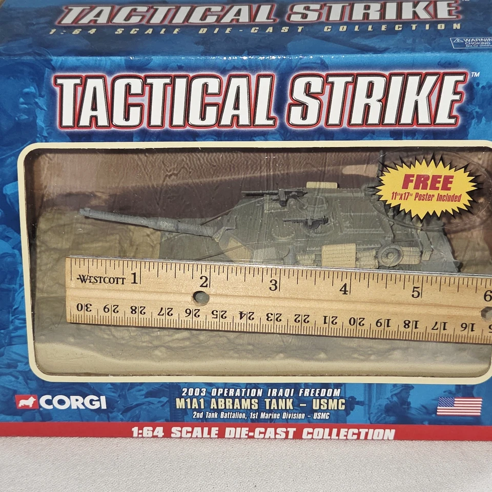 Corgi 1:64 Tactical Strike M1A1 Abrams Tank - USMC 2003 Iraqi Freedom US95123 - Image 2 of 4