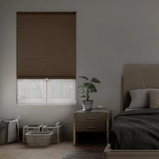 Cordless 1.5" Blackout Cellular Shade, Energy Saver, 58.5" W x 48" H, Latte