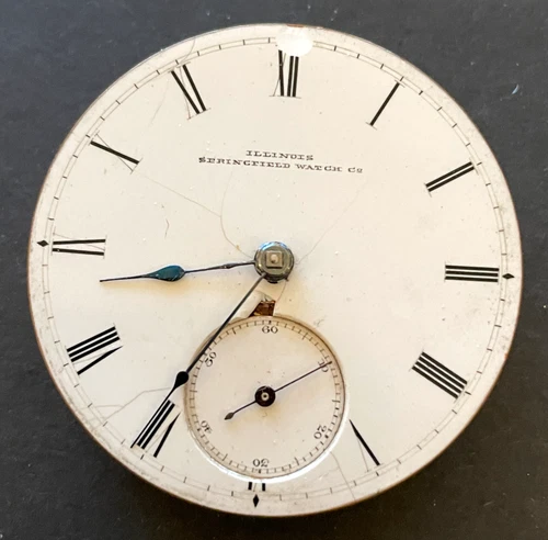 Antique 1875 Illinois Mason Pocket Watch Movement Parts/Repair 18s 7j USA