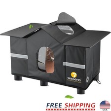 Spacious Outdoor Cat House Weatherproof Insulated Feral Stray Pets Easy Assembly