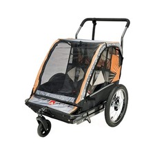 Allen Sports Deluxe Bike Trailer  Stroller Orange 2 Child Trailer and Stroller