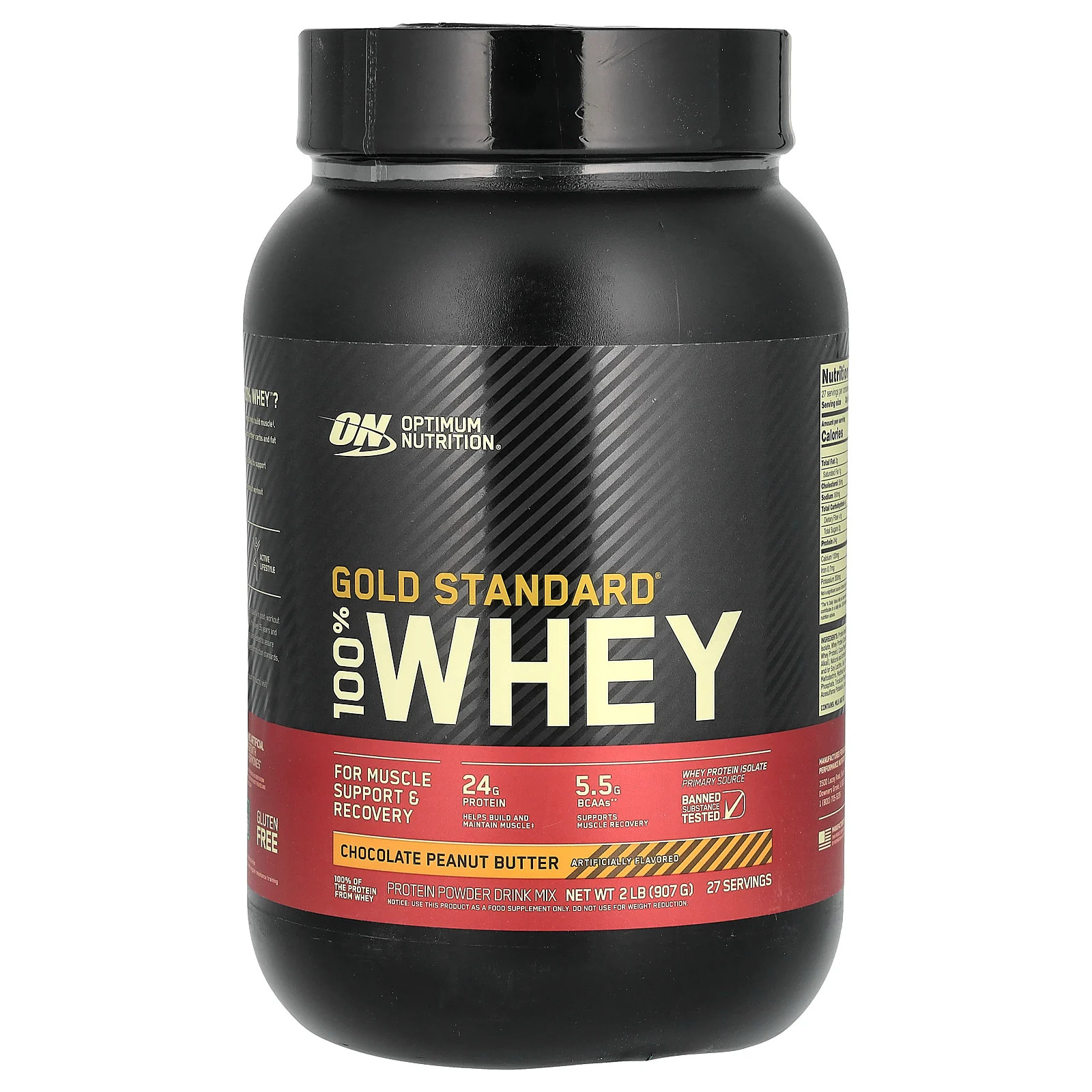 Gold Standard 100 Whey Chocolate Peanut Butter 2 lb 907 g 10190₽