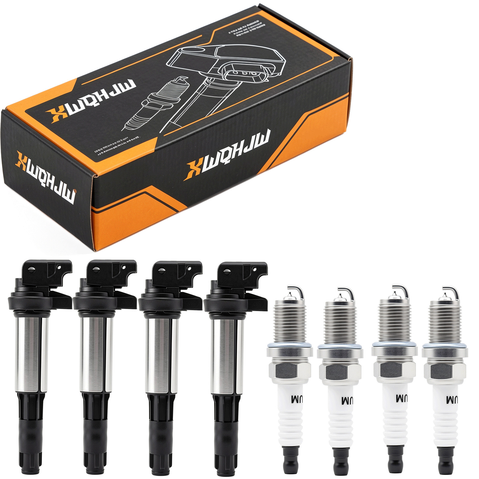 4Pack Ignition Bobinas UF598  Spark Plug Pack For 2007-2015 Mini Cooper 1.6L