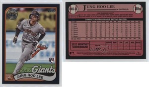 2024 Update 1989 Topps Baseball Black /299 Jung-Hoo Lee Jung Hoo Rookie RC