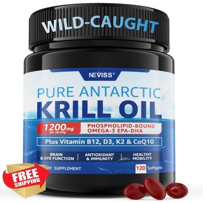 Antarctic Krill Oil 1200mg Omega 3 120 Softgels EPA DHA