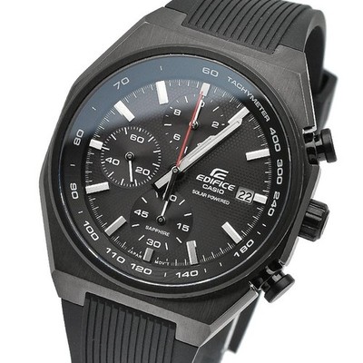 Casio EDIFICE EFS-S660PB-1AJF Solar Chronograph Saphir Schwarz Resin Uhr Herren