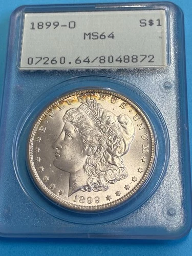1899 O MORGAN DOLLAR PCGS MS64 Old Green Holder