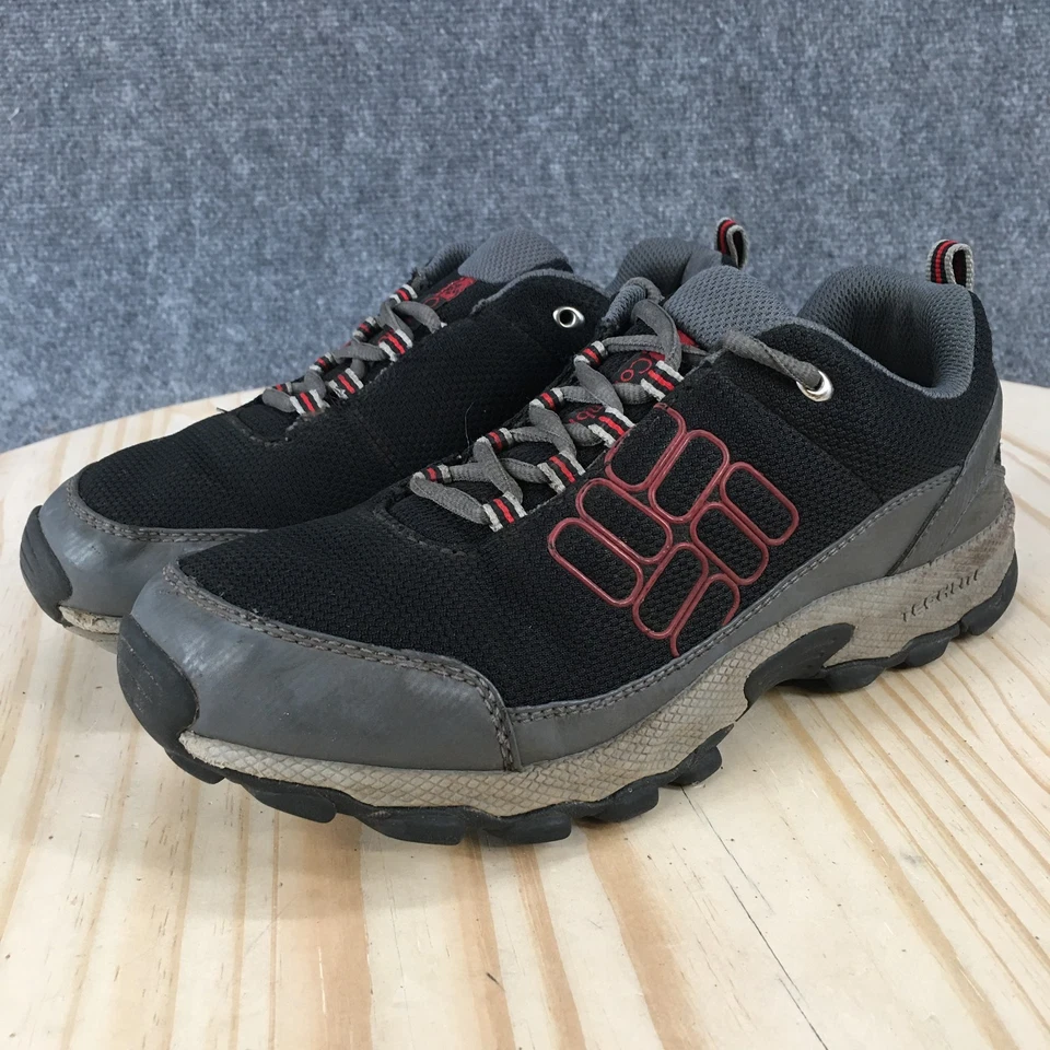 Columbia Shoes Youth 6 Boys Lone Rock Hiking Sneakers Gray Black Mesh Lace Up - Image 3 of 4