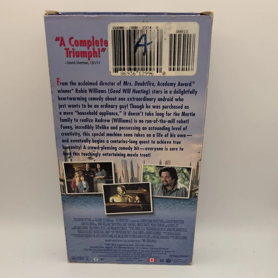 Bicentennial Man VHS Demo Promo Sci-fi Comedy Drama Robin Williams - Image 2 of 3
